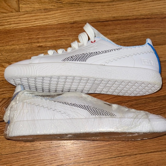 Puma Other - NWOT Men's Puma Clyde Leather 'White Black' Sneakers